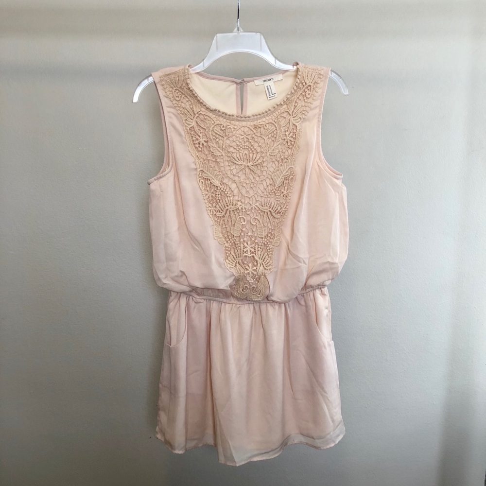 Forever 21 Chiffon Blush Mini Dress